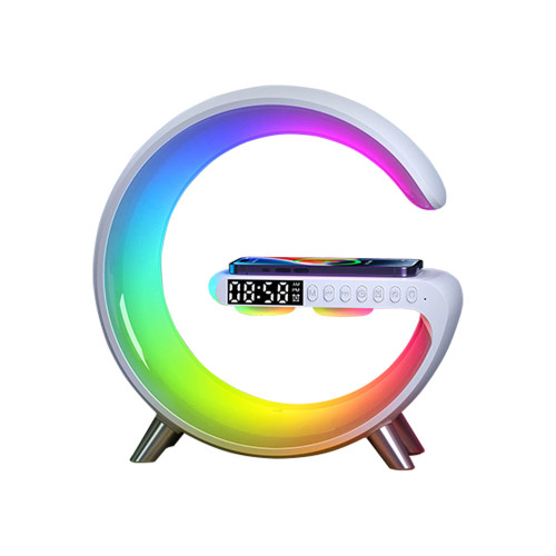 چراغ خواب اسپیکر دار RGB مدل G با شارژر وایرلس