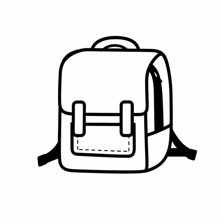 کوله پشتی فانتزی طرح دوبعدی-رنگ سفید