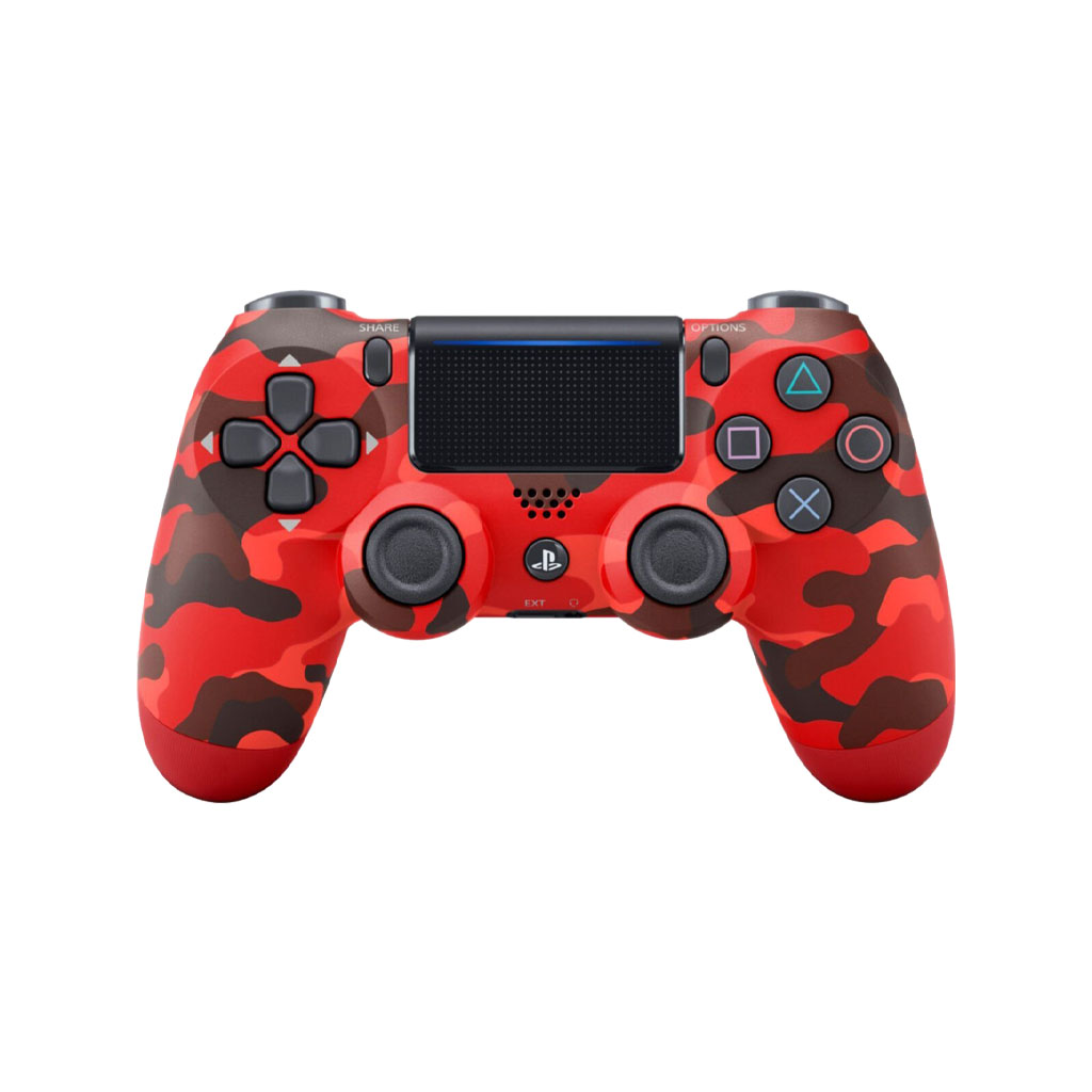 دسته PS4 قرمز طرح چریکی با برد اصلی